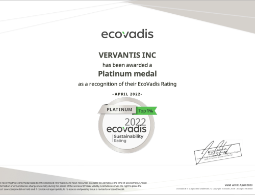 Vervantis Attain Coveted EcoVadis Platinum
